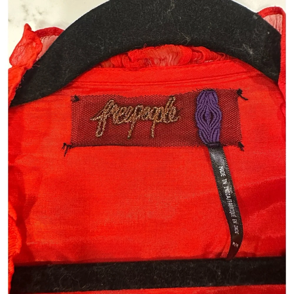 Free People Embroidered & Beaded Tunic Dress - Size Medium - Picture 5 of 14